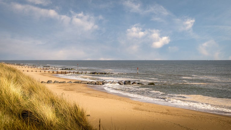 Horsey Gap beach about a 10-minute walk from 1, 2 and 3 Horsey Barns, Norfolk